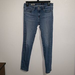 AG Adriano Goldschmied Stevie Ankle Skinny Jeans Destroyed 28